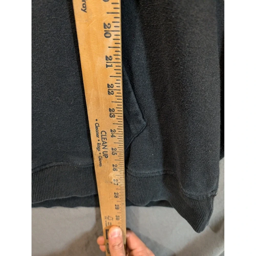 True Religion Mens Black Graphic‎ Hooded Pullover Hoodie Sweatshirt